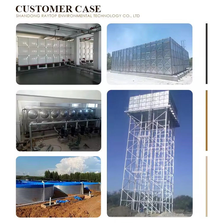 Estructura de acero galvanizado de inmersión en caliente Tanque de agua Precio Reservorio de agua de torre de acero seccional modular elevado