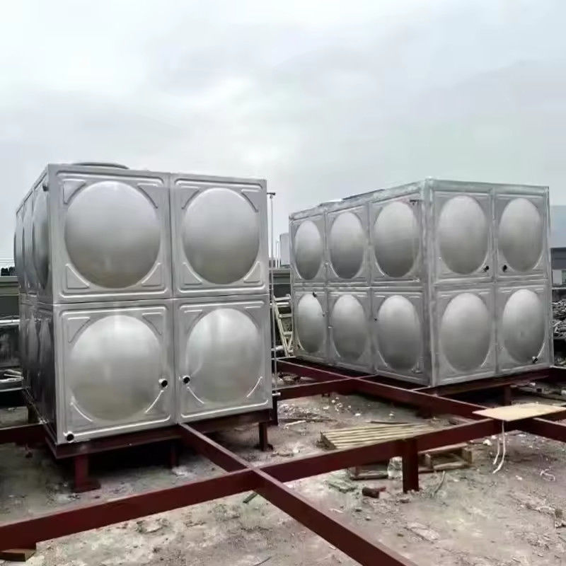 مخازن آب قسمتی SS 304 316 فولاد ضد زنگ فشرده نقره مزارع ماهی مخازن آب ارزان برای فروش برای مزارع 100 1.5mm