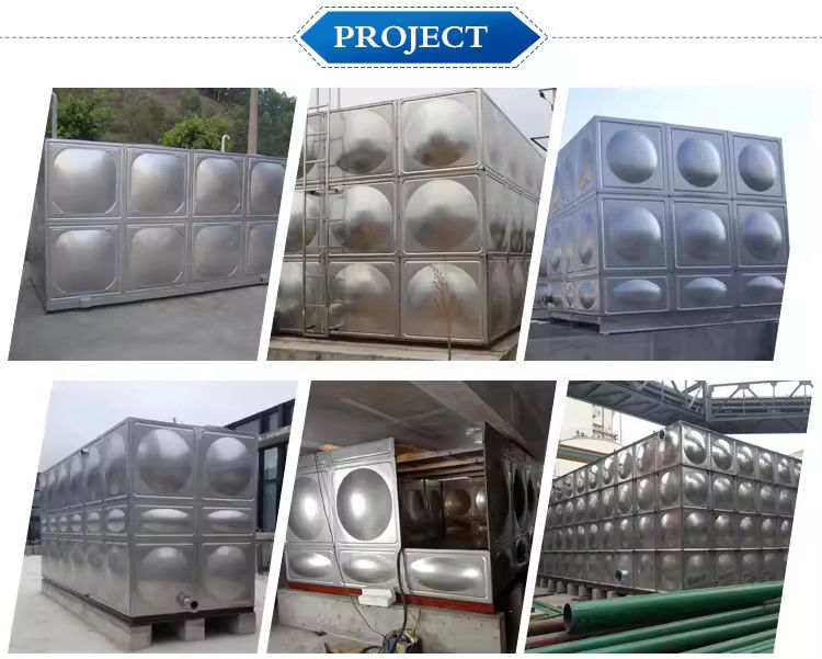 50000 Litre Bölmeli Paslanmaz Çelik İçme Suyu Depolama Tankı Fiyat Gıda Sınıfı Dikdörtgen Su Tankı
