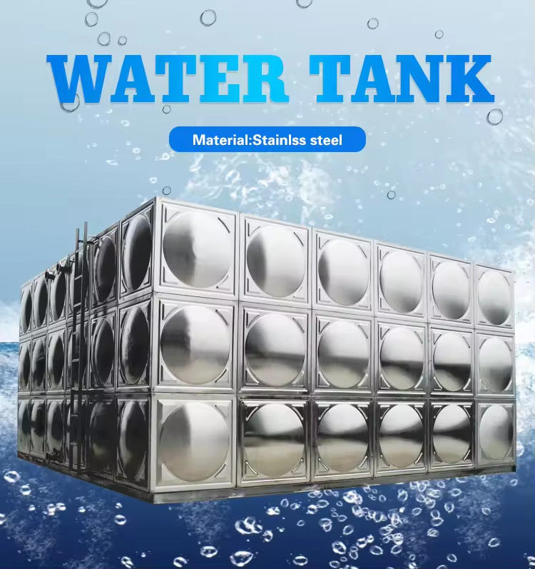 50000 Litre Bölmeli Paslanmaz Çelik İçme Suyu Depolama Tankı Fiyat Gıda Sınıfı Dikdörtgen Su Tankı