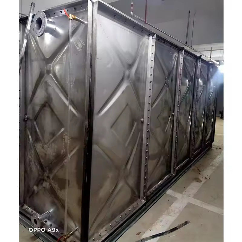 Tùy chỉnh kích thước lớn thép không gỉ 10000 lít bể nước lưu trữ bể nước phân đoạn