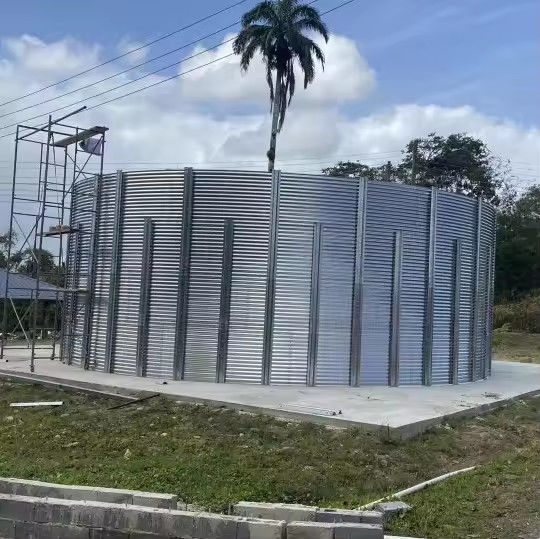 Yeni Moda Montajlı Galvanizli Çelik Su Tankı İrişim 300 M3 Sıcak Daldırılmış Galvanizli Su Tankları
