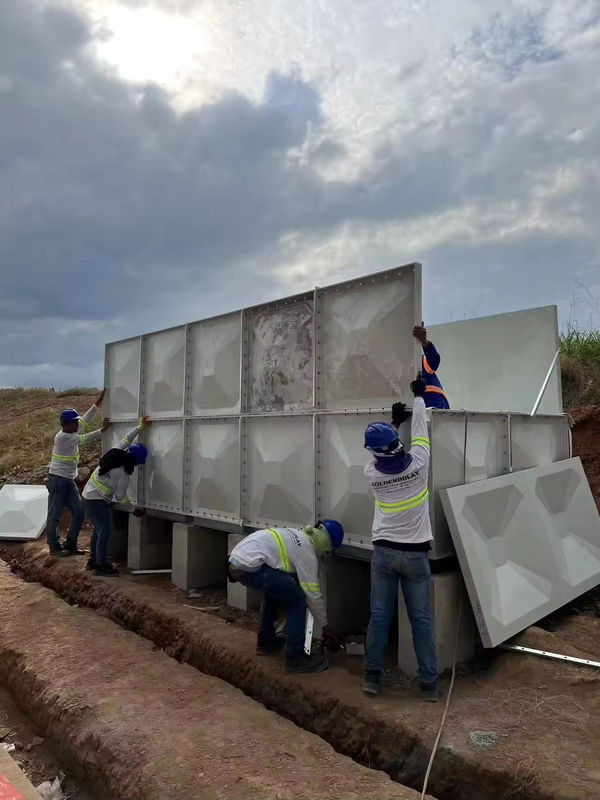 Grp zbiornik wody sekcjonalny do wody pitnej Caldera Tanque De Alimentación Fiberglass FRP Tank